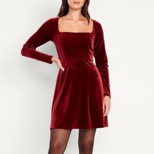 NEW! Old Navy Velvet Red Dress | Size M